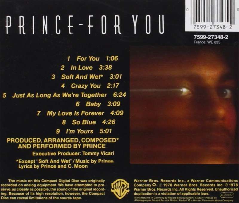 PRINCE For You CD