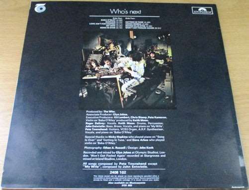 THE WHO Who's Next VINYL RECORD
