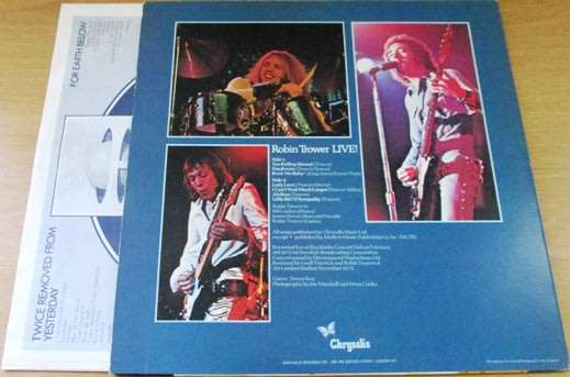 ROBIN TROWER Live! VINYL RECORD
