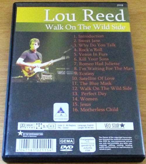 LOU REED Walk on the Wild Side DVD
