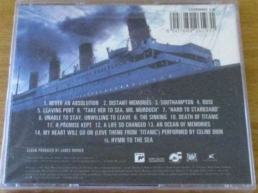 TITANIC Music from the Motion Picture O.S.T. CD