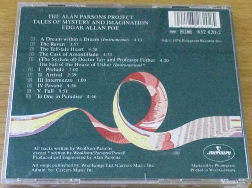 THE ALAN PARSONS PROJECT Tales of Mystery and Imagination  CD [Shelf G Box 3]