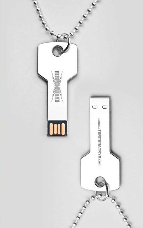 TERMINATRYX Shadow & Remyx v2.0 Ltd. Ed. silver metal laser engraved FLASH DRIVE