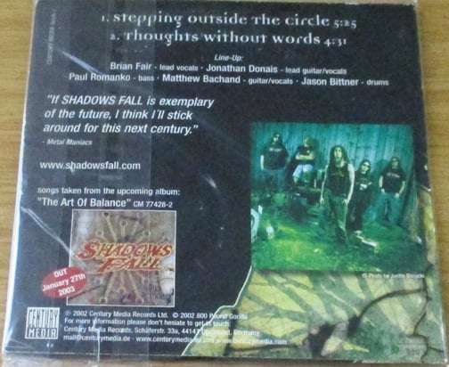 SHADOWS FALL  A 2 Song Sampler from The Art of Balance  [Cardsleeve box]