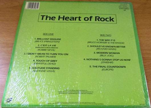 THE HEART OF ROCK VINYL Record incl. GRATEFUL DEAD Europe STARSHIP Bruce Springsteen