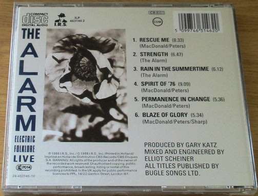 THE ALARM Electric Folklore Live [Shelf Z Box 11]