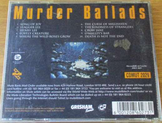 NICK CAVE AND THE BAD SEEDS Murder Ballads  [Shelf Z Box 11]