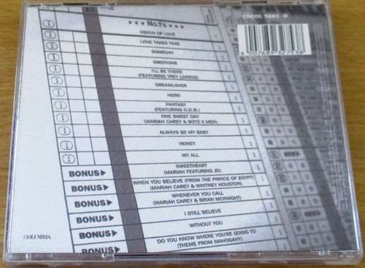 MARIAH CAREY All the Hits #1 s CD  [Shelf Z Box 11]