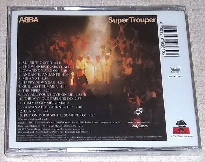 ABBA Super Trouper Remastered SOUTH AFRICA 2005 Cat# MMTCD 2019