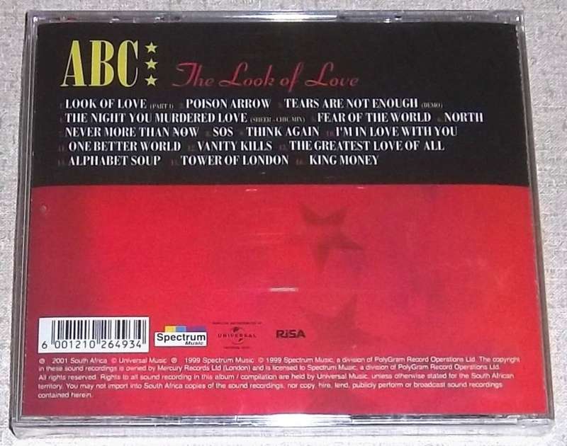 ABC The Look of Love : The Very Best of ABC SOUTH AFRICA Cat# BUDCD 1096