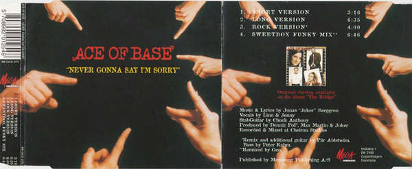 ACE OF BASE Never Gonna Say I'm Sorry CD  [STOCK ROOM]