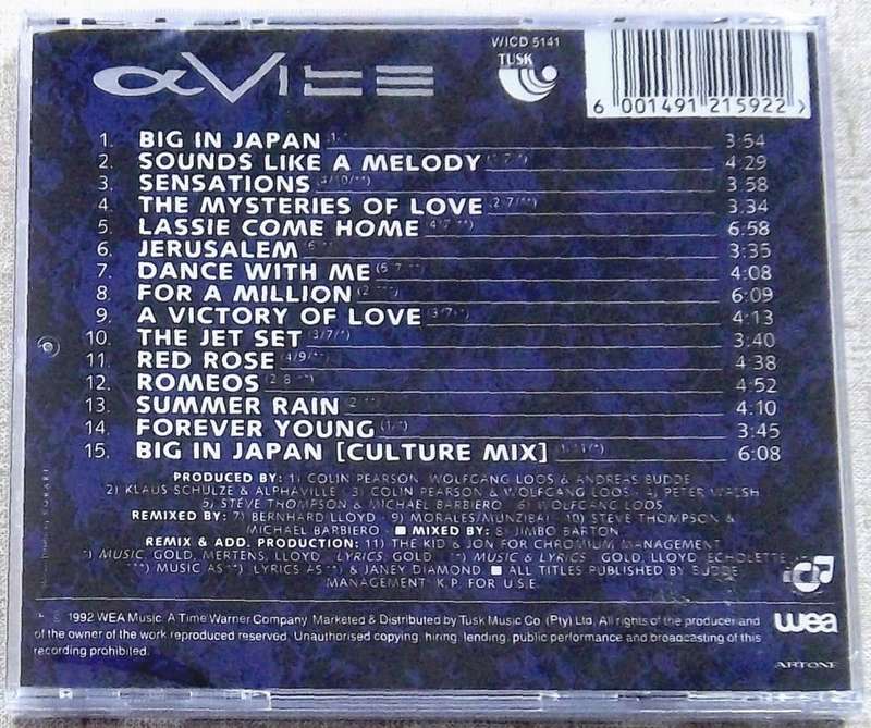 ALPHAVILLE First Harvest 1994  1995 Best Of CD
