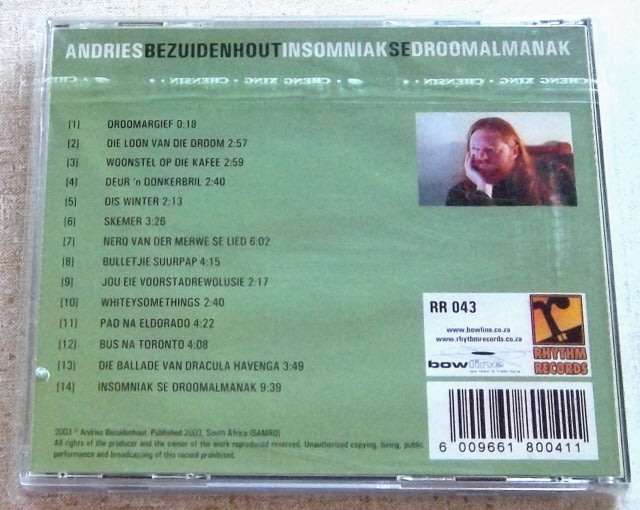 ANDRIES BEZUIDENHOUT Insomniak Se Droomalmanak CD
