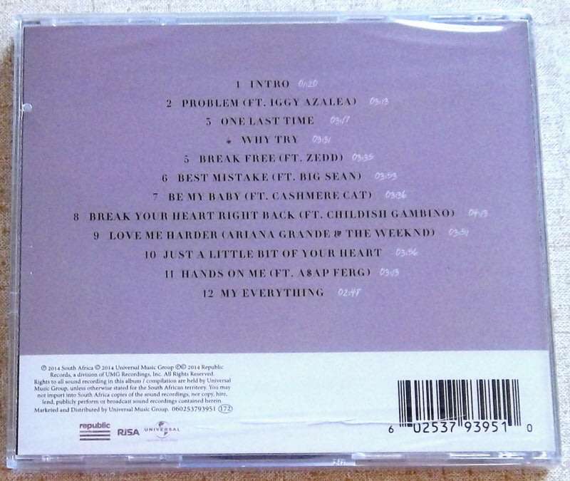 ARIANA GRANDE My Everything CD