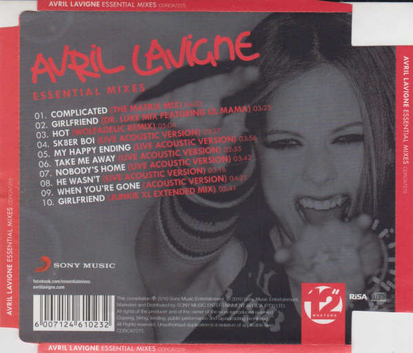 AVRIL LAVIGNE Essential Mixes CD