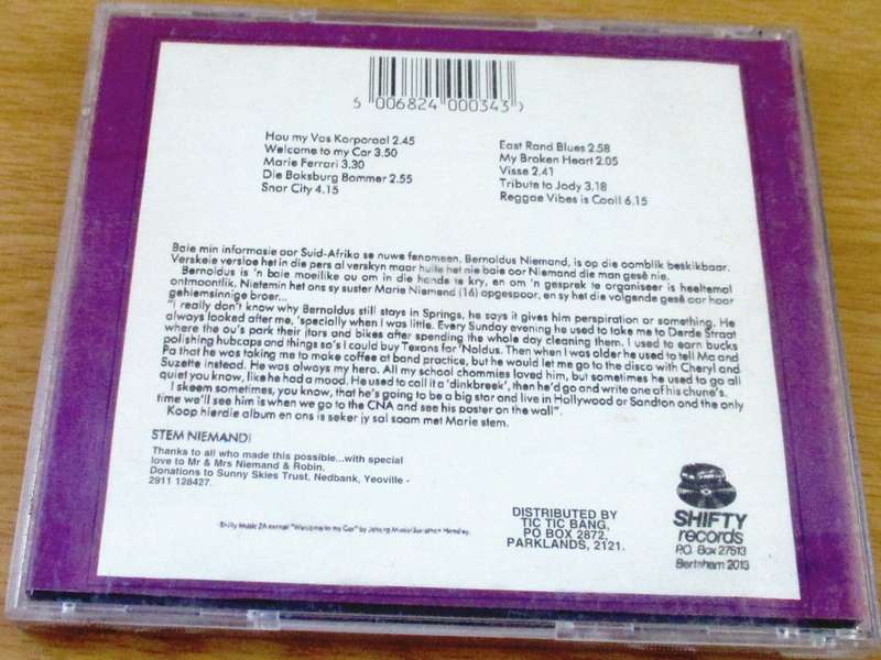 JAMES PHILLIPS  Wie Is Bernoldus Niemand? SOUTH AFRICA Cat# BANG CD 007