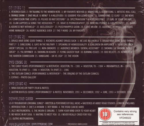 BILL HICKS The Essential Collection 2xCD + 2DVD  [rock / comedy / non music]