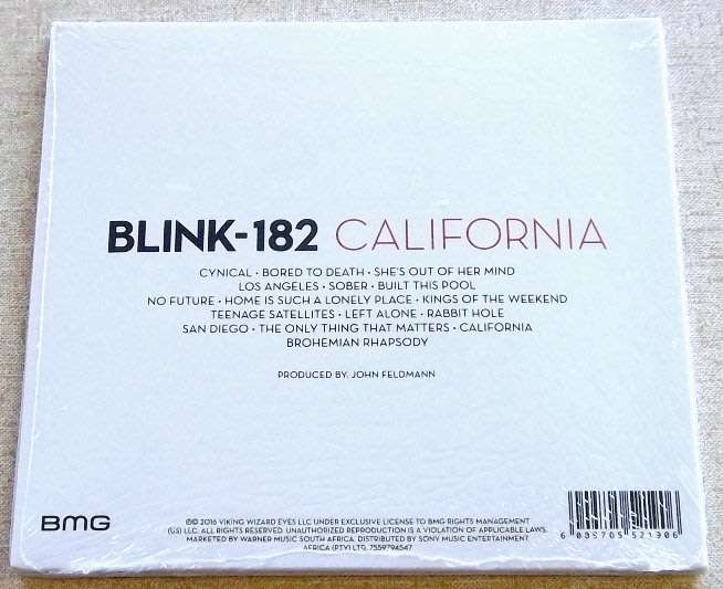 BLINK 182 California CD