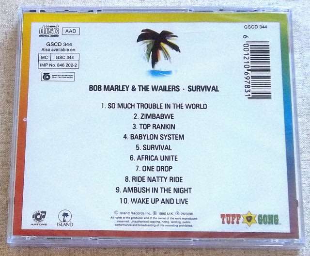 BOB MARLEY & THE WAILERS Survival CD