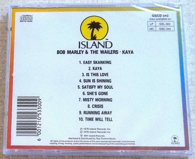BOB MARLEY & THE WAILERS Kaya CD