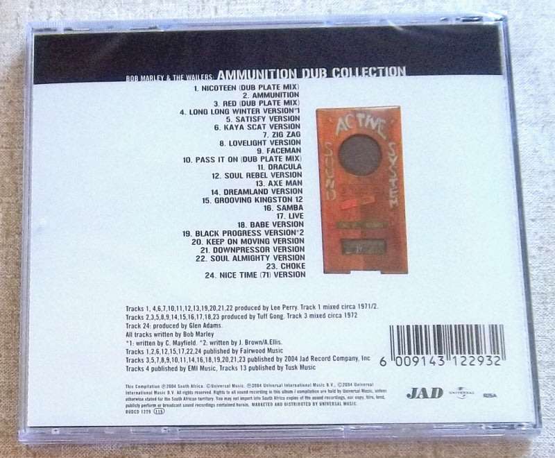 BOB MARLEY and the WAILERS Ammunition Dub Collection CD