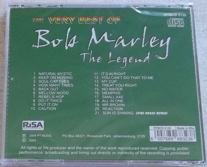 BOB MARLEY The Very Best The Legend CD