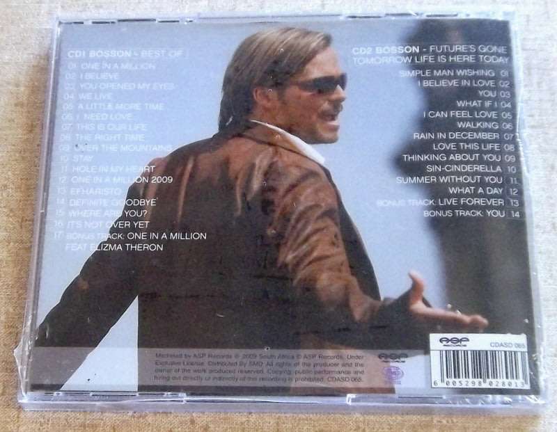 BOSSON One in a Million Hit Collection 2CD SOUTH AFRICA # CDASD065 Elizma Theron