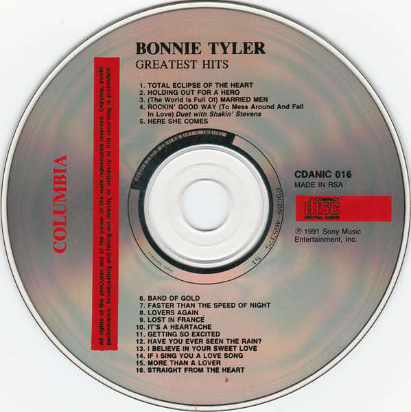 BONNIE TYLER Greatest Hits CD