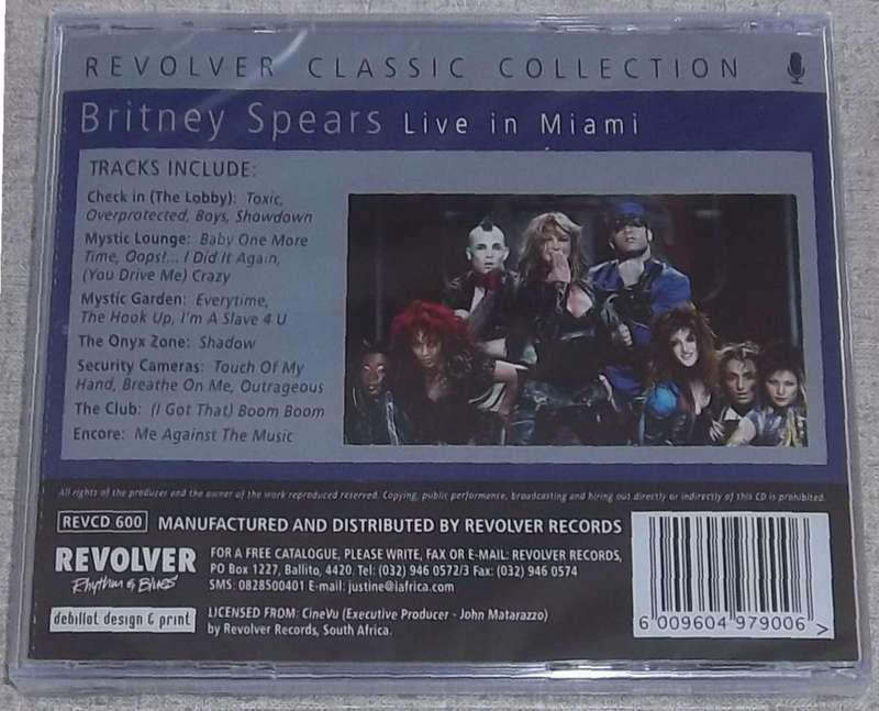 BRITNEY SPEARS Live in Miami CD