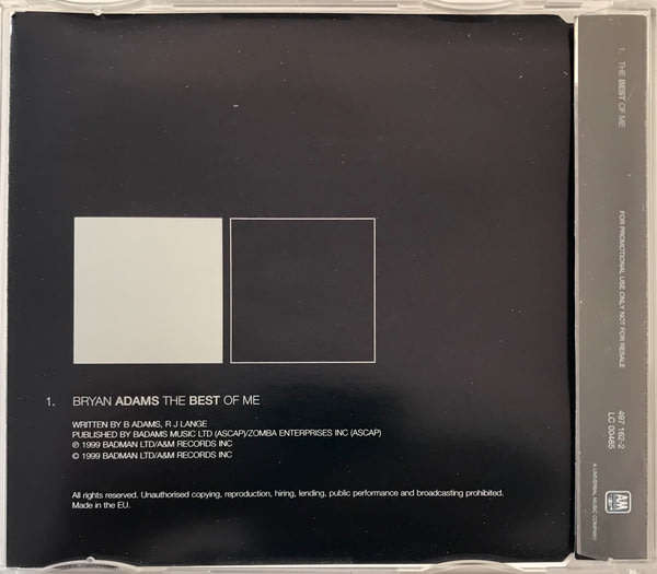 BRYAN ADAMS The Best of Me Promo CD single