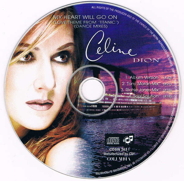 CELINE DION My Heart will Go On South African CD single