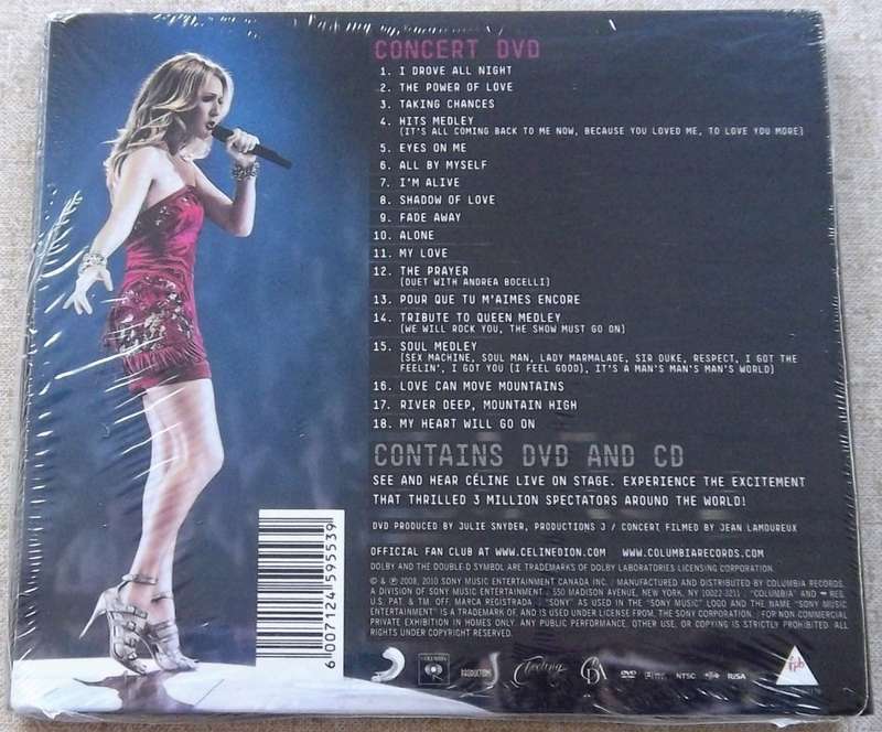 CELINE DION Taking Chances CD + DVD SOUTH AFRICA All Regions NTSC Cat#CDCOL7313