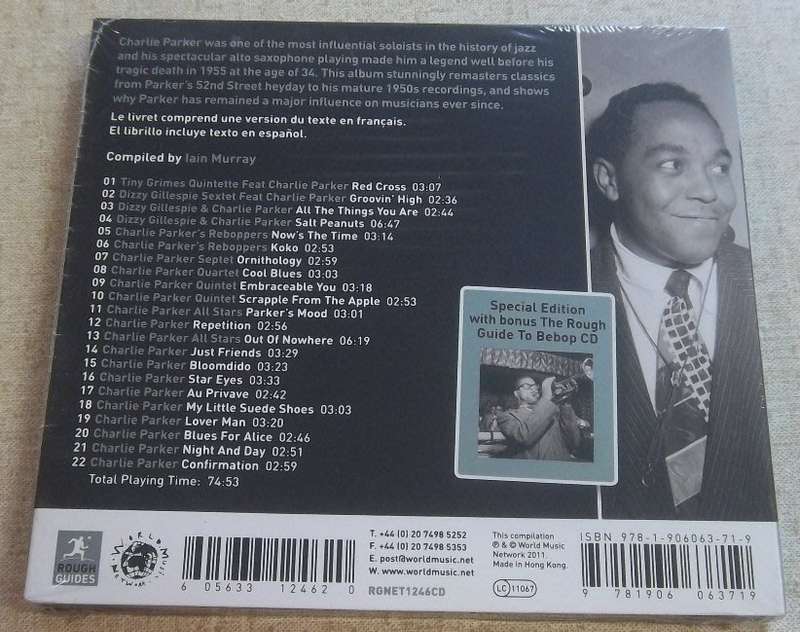 The Rough Guide To Jazz Legends CHARLIE PARKER Reborn and Remastered 2 CD