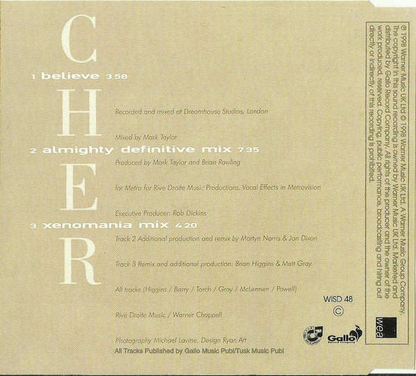 CHER Strong Enough South African CD Single