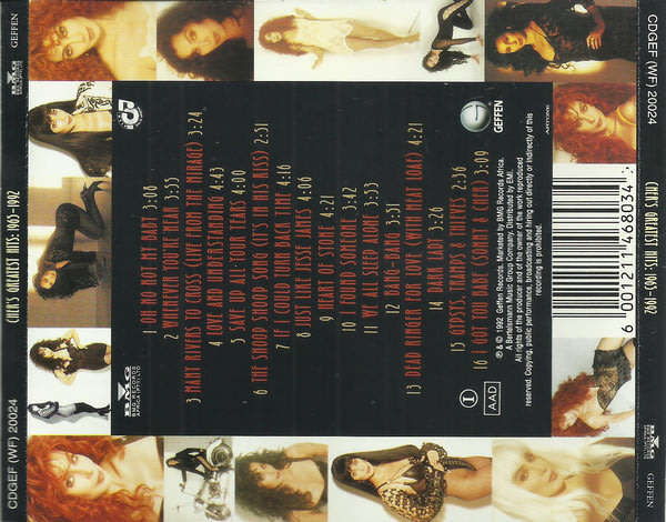 CHER Cher's Greatest Hits 1965-1992 South African CD release