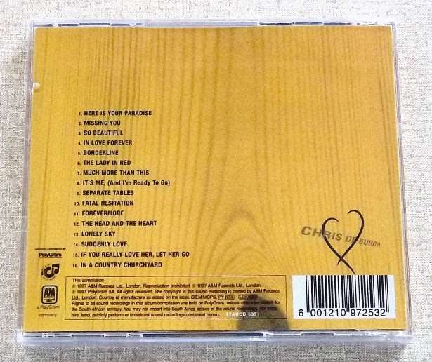 CHRIS DE BURGH The Love Songs SOUTH AFRICA Cat# STARCD 6351 [sealed]