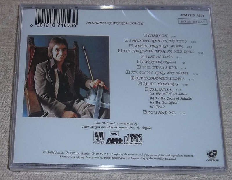 CHRIS DE BURGH Crusader SOUTH AFRICA 1994 Re-release Cat# MMTCD 1894 [sealed]