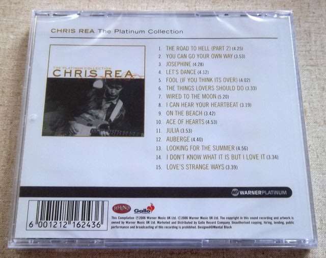 CHRIS REA The Platinum Collection SOUTH AFRICA Cat# CDWP017 [sealed]