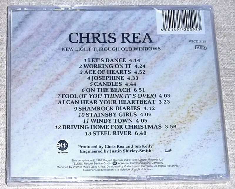 CHRIS REA New Light Through Old Windows SOUTH AFRICA Cat#WICD5118 [sealed]
