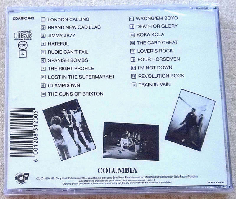 THE CLASH London Calling SOUTH AFRICA CD Cat# CDANIC042