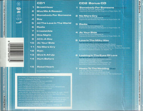 THE CORRS IN Blue Special Edition 2xCD
