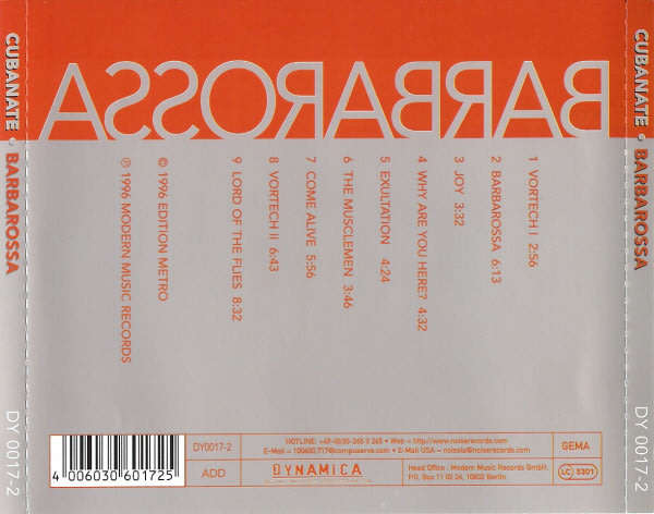 CUBANATE Barbarossa CD