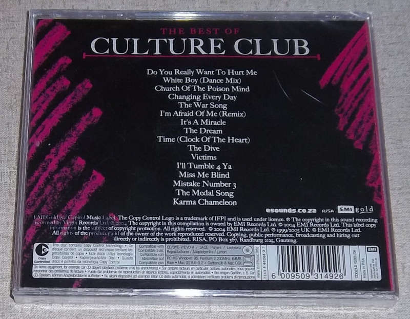 CULTURE CLUB Best of Culture Club [White] SOUTH AFRICA Cat# CDGOLD 204 NEW