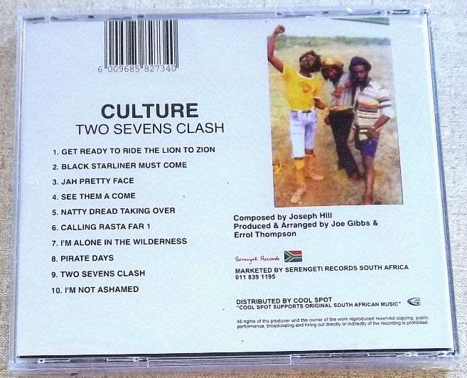 CULTURE Two Sevens Clash SOUTH AFRICA Cat# CDZTROP4
