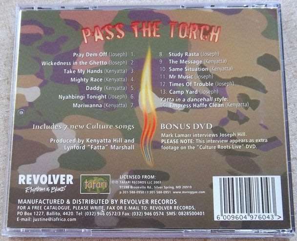 KENYATTA CULTURE HILL Pass The Torch CD+DVD SOUTH AFRICA Cat# REVCD406