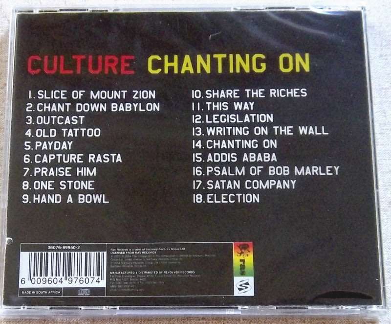 CULTURE Chanting On SOUTH AFRICA Cat# REVCD408