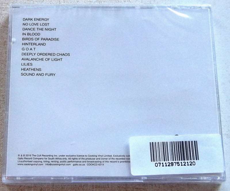 THE CULT Hidden City SOUTH AFRICA Cat# COOKCD621X