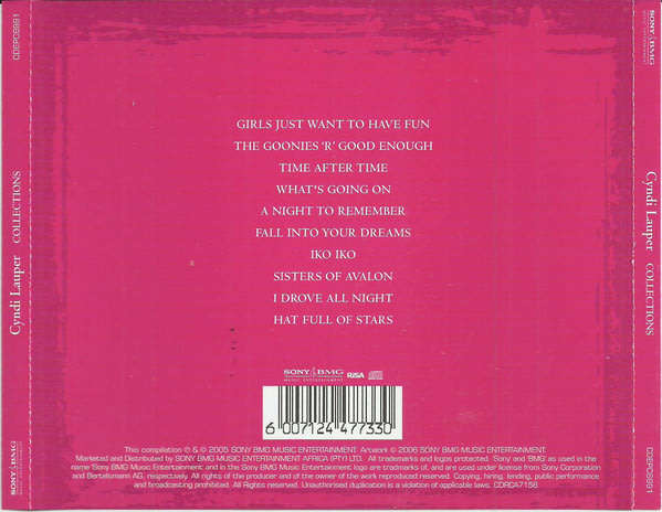 CYNDI LAUPER Collections South African release CD