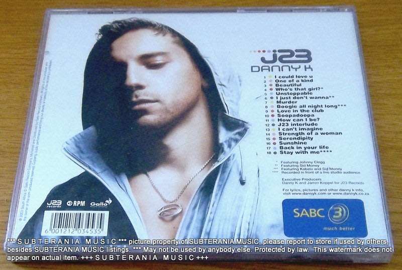 DANNY K J23 SOUTH AFRICA Cat# CDRPM 1821