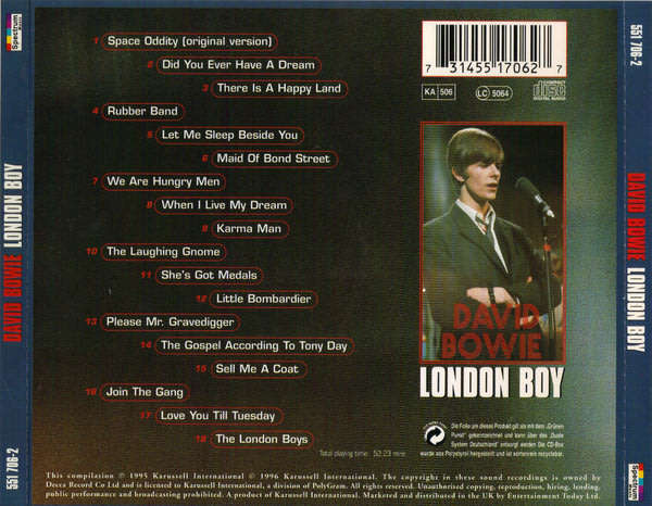 DAVID BOWIE London Boy CD
